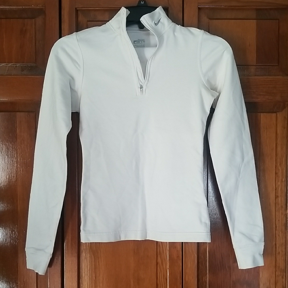 White Quarter-Zip Pullover